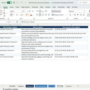 Microsoft Security Development Lifecycle SDL-sjablonen | Bundel met beleid voor veilige softwareontwikkeling en checklist | Digitale download afbeelding 9