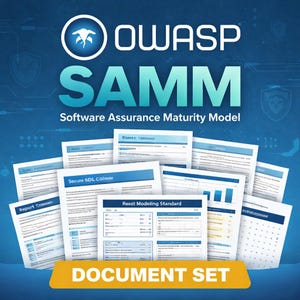 OWASP SAMM Document Templates Bundle | Secure Development, AppSec, Threat Modeling, Security Testing, RACI, Registers
