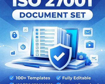 ISO 27001:2022-documentpakket, ISMS-toolkit, beveiligingsbeleid (digitale download)