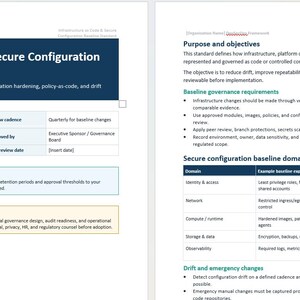 Pakiet szablonów dokumentów DevSecOps, pakiet zasad bezpiecznego cyklu życia oprogramowania (SDLC), zestaw narzędzi DevSecOps, dokumenty dotyczące zgodności z przepisami bezpieczeństwa, pakiet gotowości do audytu zdjęcie 6
