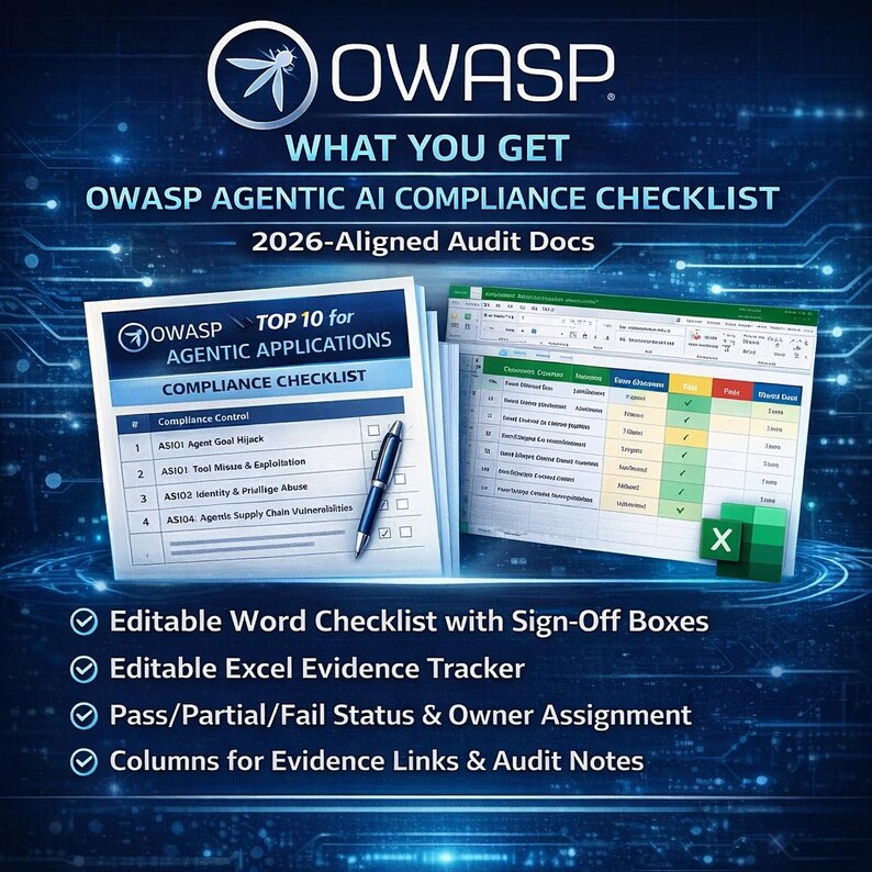 Owasp Checklist Example OWASP Agentic AI Compliance Checklist | 2026-aligned Audit Readiness ...