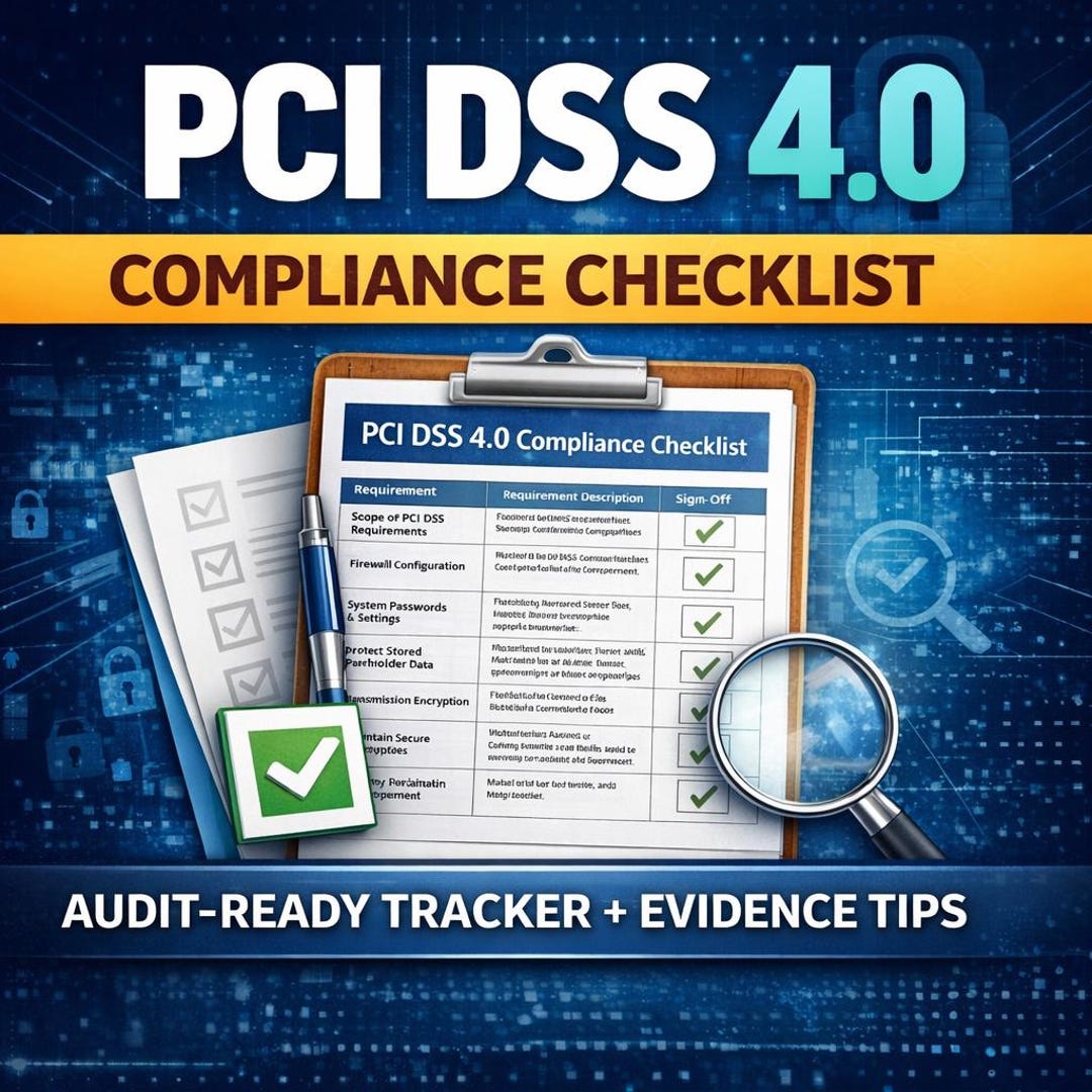 Pci Inspection Checklist PCI DSS 4.0 Compliance Checklist | Word Excel Tracker (digital Download ...