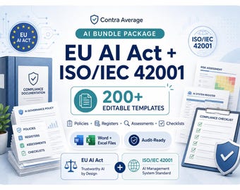 European AI Act + ISO/IEC 42001 Templates | Governance & Compliance Bundle | Word + Excel