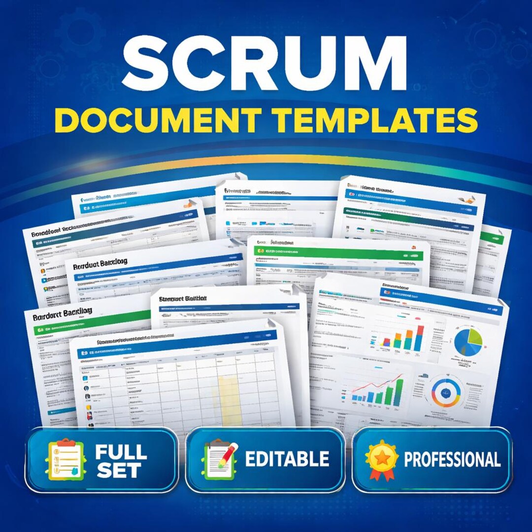 Toolkit Examples Word Document Scrum Document Templates Bundle, Agile Project Management Toolkit ...