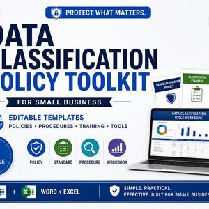 Toolkit voor gegevensclassificatiebeleid voor kleine bedrijven, Word- en Excel-sjablonen voor cyberbeveiliging