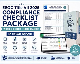 EEOC Title VII Compliance Checklist & Tracker (Digital Download)