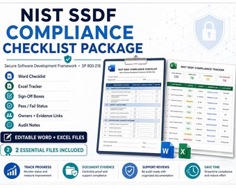 NIST SSDF Compliance Checklist | SP 800-218 v1.2 (Digital Download)
