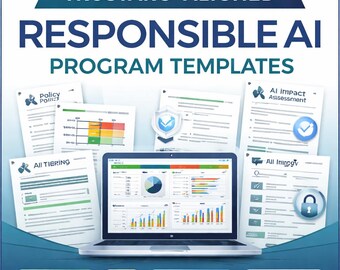 TrustArc-verantwoordelijke AI-sjablonen | Governance, risico, GenAI-besturingselementen (Word/Excel)