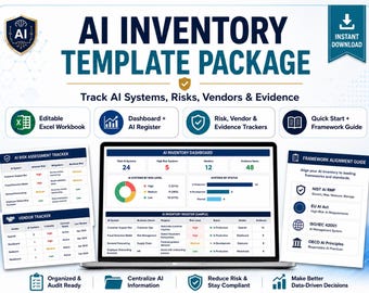 AI Inventory Template Package | AI Governance, Risk & Compliance Workbook