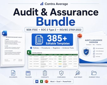 Audit and Assurance Bundle | SOX ITGC, Soc 2 Type 2, ISO 27001 Templates