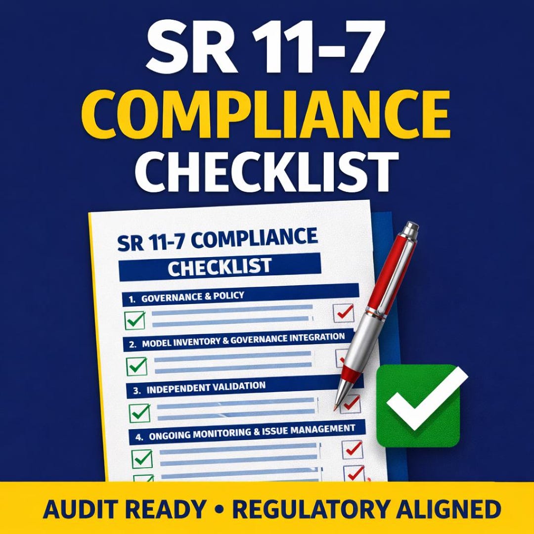 SR 11-7 Compliance Checklist | Model Risk Management (MRM) Checklist ...