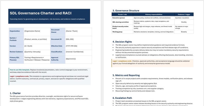 Microsoft Security Development Lifecycle SDL-sjablonen | Bundel met beleid voor veilige softwareontwikkeling en checklist | Digitale download afbeelding 4