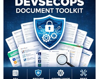 Bundel DevSecOps-documentsjablonen, Secure SDLC Policy Pack, DevSecOps Toolkit, Security Compliance Docs, Audit Ready Pack