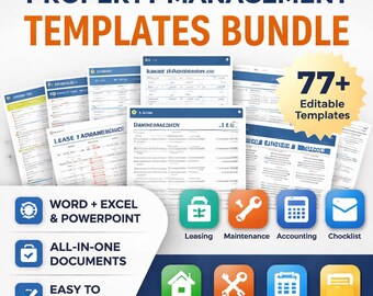 Bundel met sjablonen voor propertybeheer | Formulieren verhuurder, huurlijst, SOP (digitale download)