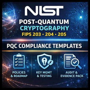 NIST Post Quantum Cryptography (PQC) - Template Pack: FIPS 203/204/205 Policy, Roadmap, Audit