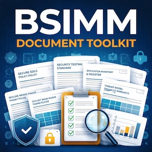 BSIMM AppSec Document Templates Bundle, Secure SDLC, Threat Modeling, Vulnerability Management, Software Security Pack
