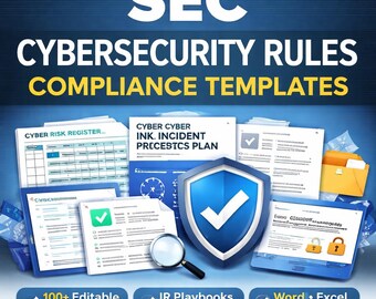 Sjablonen voor naleving van SEC-cyberbeveiligingsregels | Risicobeheer, informatieverschaffing (digitale download)