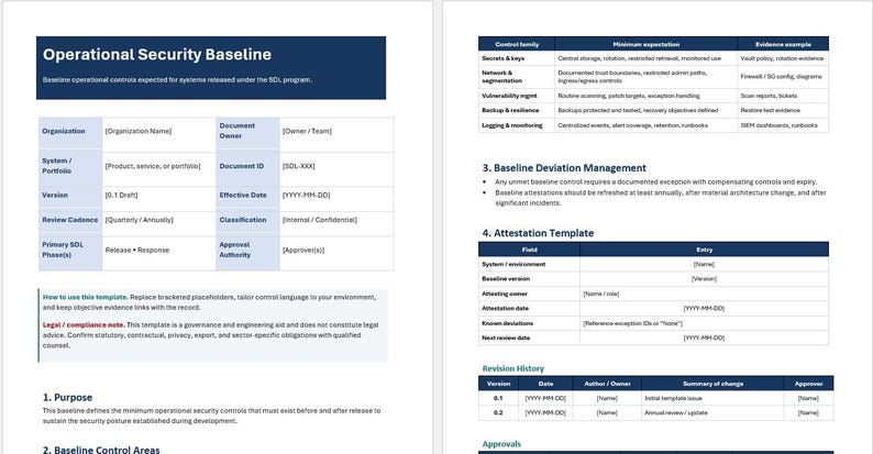 Microsoft Security Development Lifecycle SDL-sjablonen | Bundel met beleid voor veilige softwareontwikkeling en checklist | Digitale download afbeelding 5