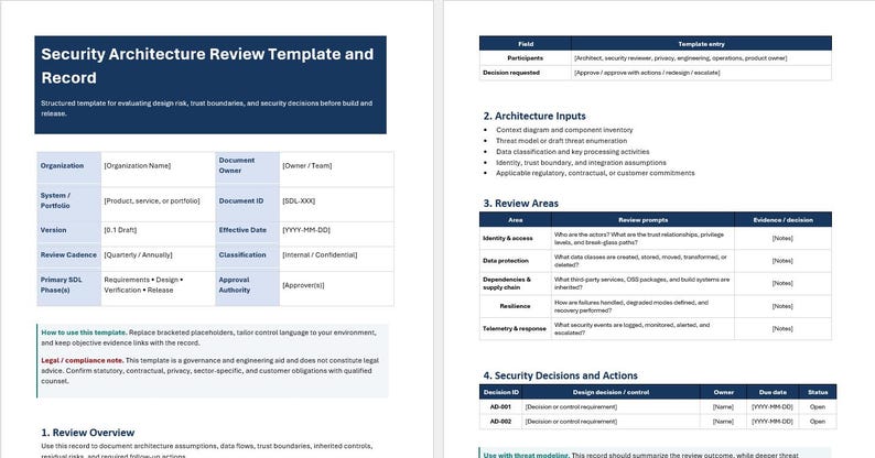 Microsoft Security Development Lifecycle SDL-sjablonen | Bundel met beleid voor veilige softwareontwikkeling en checklist | Digitale download afbeelding 10