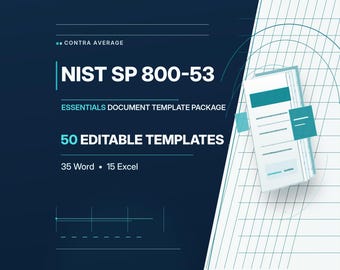 NIST SP 800-53 Rev 5 Essentials Compliance Templates | 50 Editable Word & Excel Files