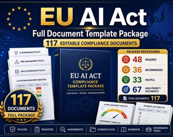 EU AI Act Full Template Package: 117 Governance and High-Risk AI Documents