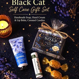 Black Cat Gift Box | Self Care Bundle for Cat Lovers | Celestial Cat Mom Gift | Ready to Gift with Free Shipping Bild 10