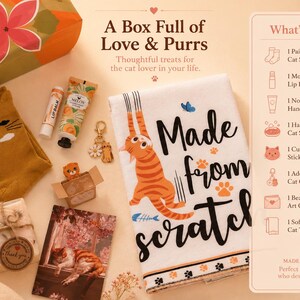 Cat Lover Gift Basket, Cat Mom Self Care Box, Cozy Cat Gifts for Women, Cat Mom Birthday Gift, Cat Lover Gift Box, Ginger Cat Gift Box Bild 2