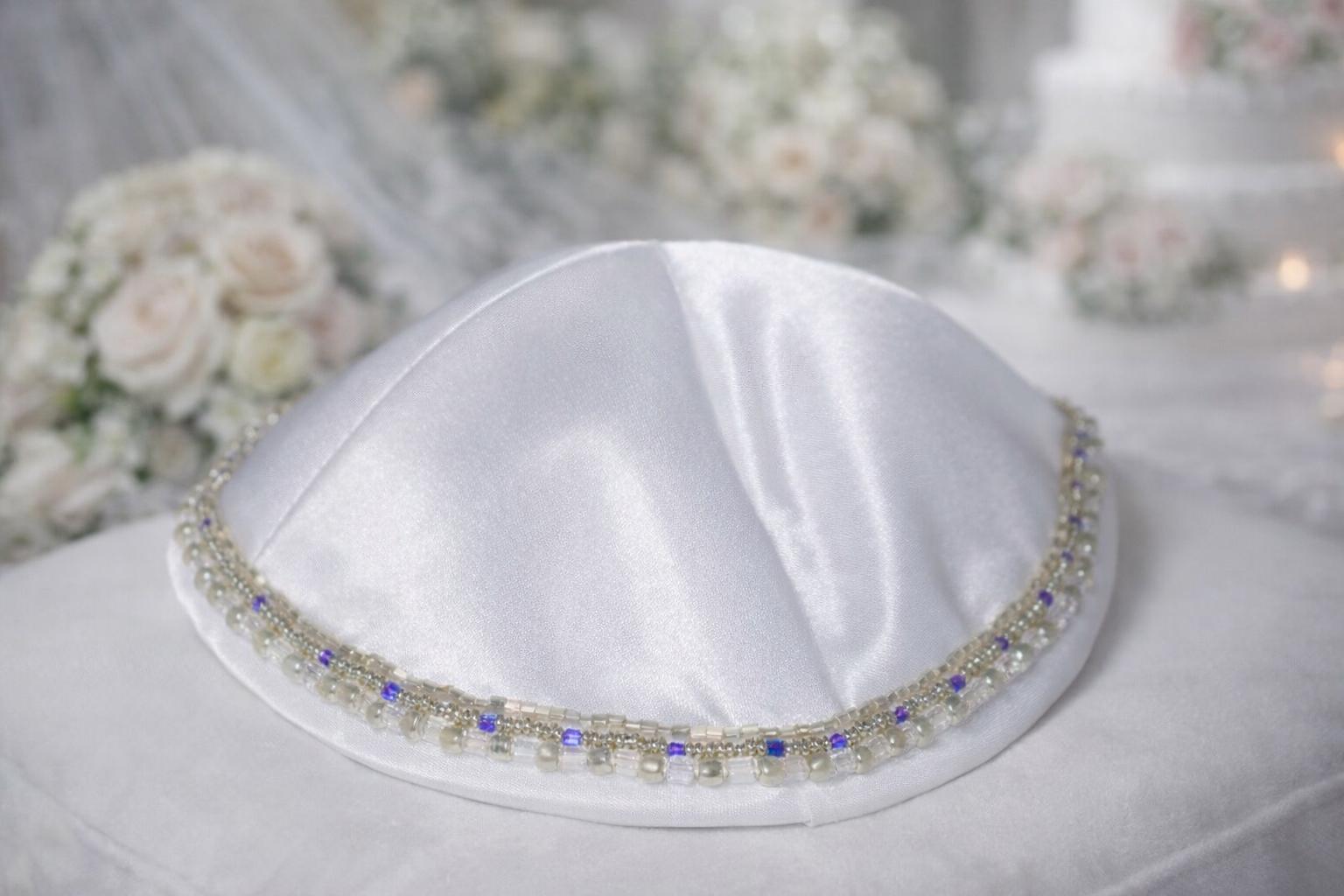 Pearl Beaded Kippah - Etsy display picture 1