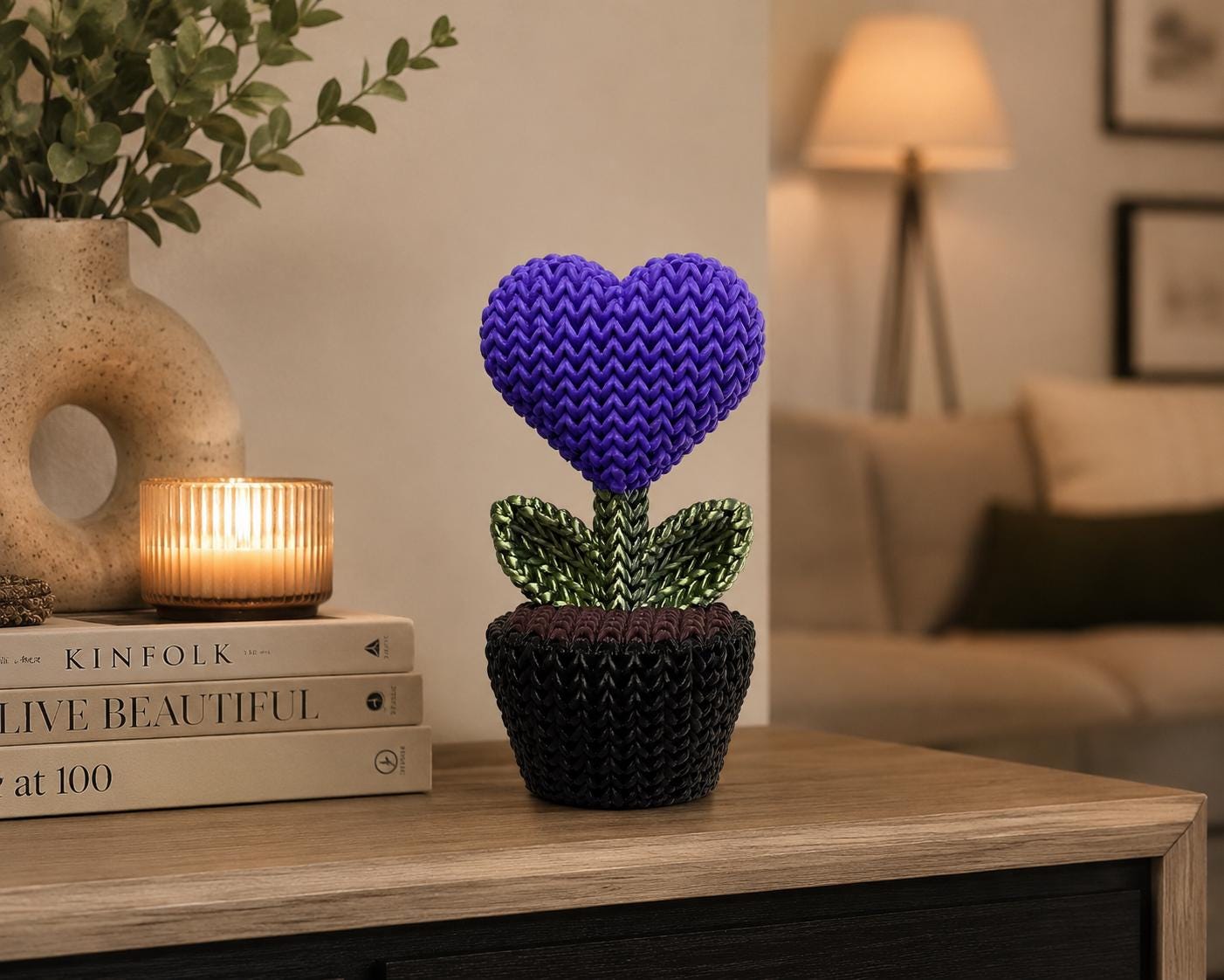 ❤️ Modern Heart Plant Decor – More Than Just Home Decor

Some gifts are displayed. Others are remembered.

Our Modern Heart Plant Decor combines contemporary design with meaningful personalization to create a décor piece that’s both beautiful and unforgettable. Featuring a heart-shaped planter and elegant faux foliage, this handcrafted 3D printed piece adds warmth and style to any shelf, desk, nightstand, office, or living room.

Whether you’re decorating your own home or searching for the perfect gift, this is a keepsake designed to make a lasting impression.

🌿 Choose Your Version

Standard

A timeless modern décor piece that brings elegance and charm to any space.

Secret Message

Take your gift to the next level with a hidden NFC chip discreetly built into the planter.

Simply tap the top of the soil with a compatible smartphone to instantly reveal a personalized message. Whether it’s a heartfelt letter, special date, favorite photo, video, song, website, or meaningful memory, your surprise is always just one tap away.

It’s more than décor—it’s an experience.

✨ Crafted to Last

Every Heart Plant is made to order using high-quality premium PLA filament, producing crisp details, a smooth finish, and excellent durability.

✔ Premium quality PLA material
✔ Lightweight yet sturdy construction
✔ Fade-resistant for long-lasting indoor display
✔ Designed to maintain its beauty for years with proper care

Unlike real plants, this piece never needs watering or maintenance.

Please Note: While premium PLA is durable and suitable for everyday indoor use, it should be kept away from prolonged direct sunlight and temperatures above approximately 140°F (60°C), as excessive heat may cause the material to soften or warp.

🎁 Perfect For

• Anniversary Gifts
• Valentine’s Day
• Weddings & Engagements
• Mother’s Day
• Birthdays
• Christmas Gifts
• Housewarming Gifts
• Memorial Keepsakes
• Romantic Surprises
• Modern Home Décor Lovers

Every piece is carefully designed, professionally 3D printed, inspected, and packaged with care to ensure it arrives ready to impress.

Thank you for supporting our small business. We can’t wait to create a one-of-a-kind keepsake that’s as meaningful as the memories it represents.