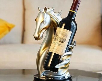 Wine Bottle Holder Tabletop Horse Statue
