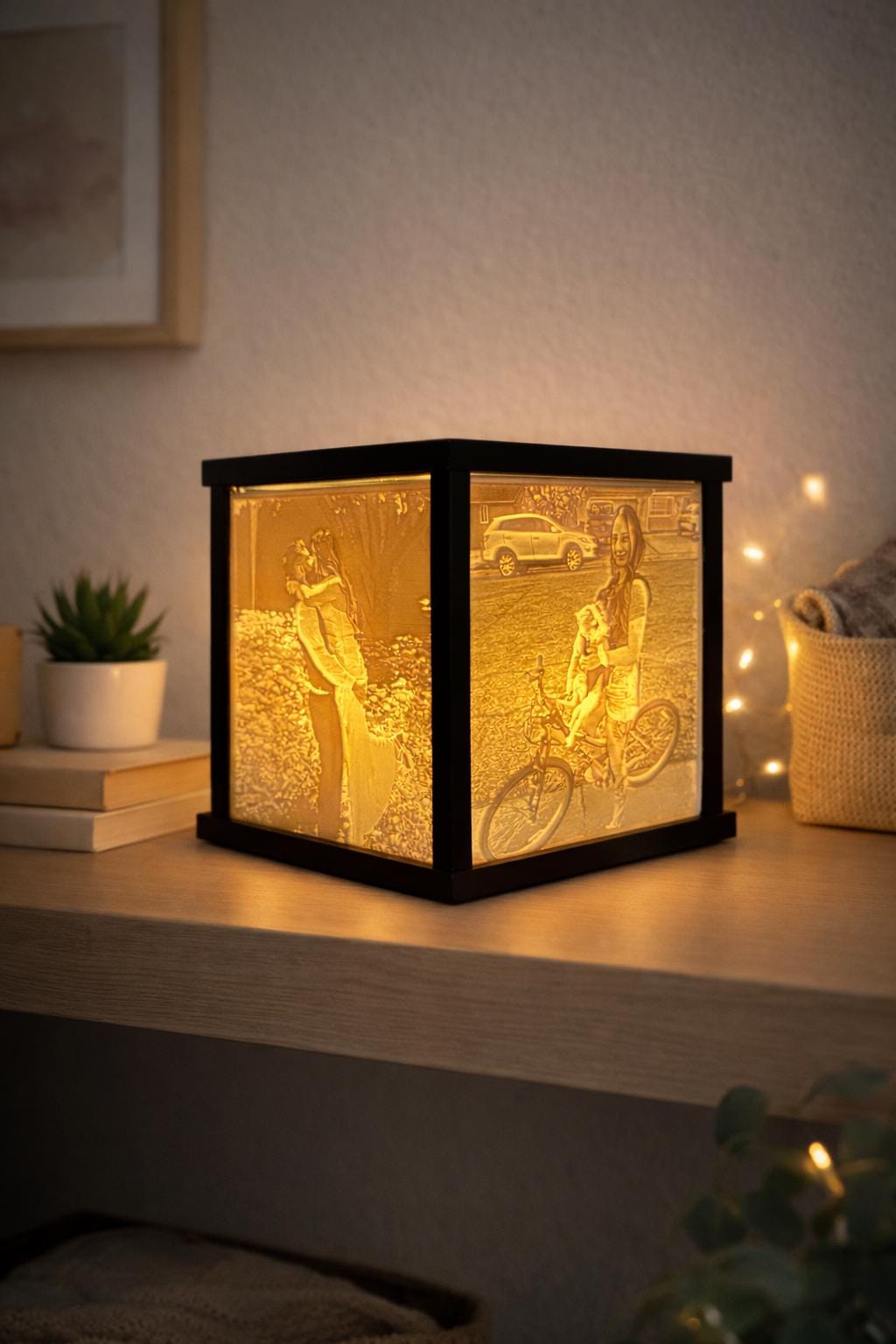 ✨ Turn Your Favorite Memories Into Light ✨

Create a one-of-a-kind custom Lithophane Box Lamp that transforms your photos into glowing 3D artwork. Each lamp is carefully 3D printed to reveal stunning image details when illuminated, making it the perfect personalized gift or décor piece for any room.

Choose from 1 to 4 custom photo panels per lamp to display your favorite memories, loved ones, pets, anime art, gaming designs, or special moments. Whether you want a single photo centerpiece or multiple images around the box, every lamp is made to stand out day and night.

Perfect for:
💡 Bedrooms & gaming setups
🎁 Anniversary & birthday gifts
🐾 Pet memorials & family photos
❤️ Couples & personalized keepsakes
🎨 Anime, cars, logos, and custom artwork

✨ Product Features:
• Fully customizable design
• 1–4 lithophane image panels
• High-detail 3D printed quality
• Soft ambient LED glow
• Lightweight and durable
• Handmade with care

📸 How To Order:

1. Select the number of panels you want
2. Send your photos through Etsy messages
3. Your custom lamp will be designed and printed just for you

Each lamp is made to order and crafted with attention to detail to create a truly unique display piece you won’t find anywhere else.