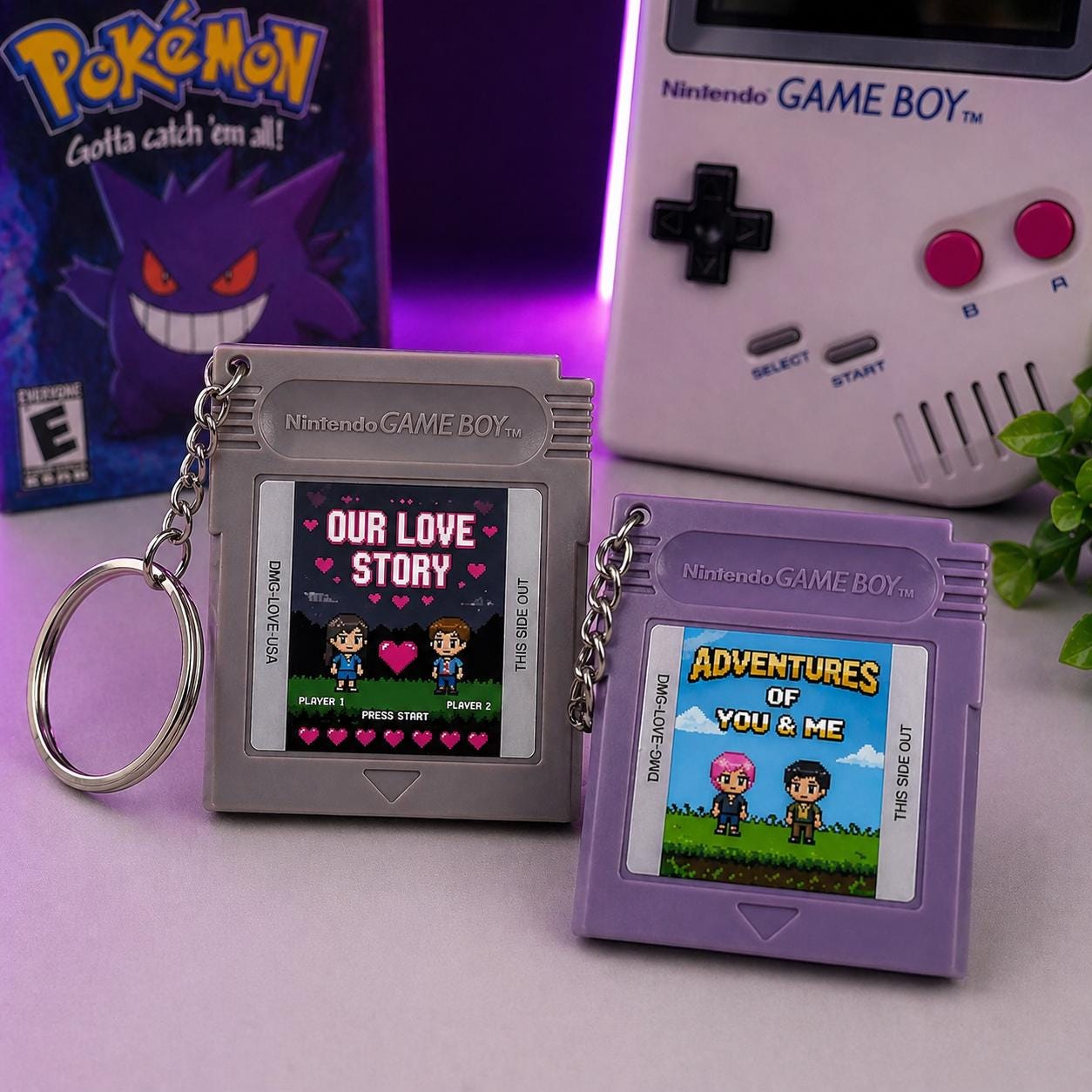 🎮 Custom Game Cartridge Keychain  

Turn your memories into a retro classic. This custom Game Boy–inspired keychain lets you create your own “game” with a personalized label—perfect for names, photos, logos, or special moments.  

✨ Why you’ll love it:  
- Fully customizable front label (name, image, or design)  
- Retro gaming aesthetic that stands out anywhere  
- Lightweight, durable, and perfect for everyday use  
- Great for keys, backpacks, or gifts  

🎁 Perfect for:  
- Gifts for friends, couples, or gamers  
- Personalized keepsakes  
- Business promos or custom merch  
- Nostalgia lovers  

📏 Details:  
- Size: Mini Game Boy cartridge style  
- Material: High-quality plastic with premium sticker finish  
- Print: Crisp, vibrant, and long-lasting  

🛠️ How to order:  
1. Upload your image to Etsy messenger after completing purchase 
2. I’ll design your label to match the retro game style  
3. Your custom keychain is made and shipped fast  
---

💡 Create your own “game”… and carry it everywhere.