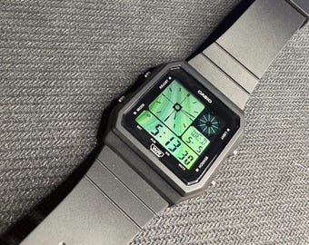 Custom Casio LF20W Green Wave| Minimal Digital Watch | Vintage Style Casio| The Time Dept