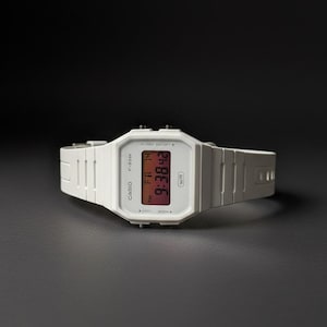 Custom White Casio F-91W – Sunset LCD Color Mod | Clean Digital Watch