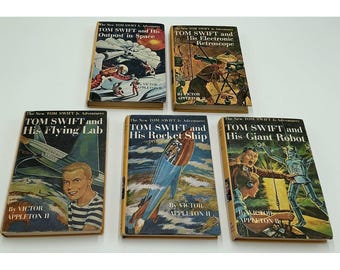 Vintage Tom Swift Hardcover Books Lot: 1950s YA Sci-Fi