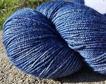 Merino, Yak, Silk, 400 yrds, hand dyed Fingering weight yarn, 3-ply
