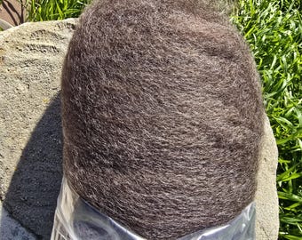 Hand Processed Wensleydale Coopworth Wool Batt, 7.2 oz Natural Fiber