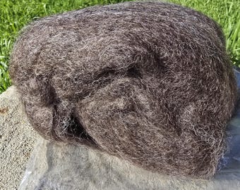Hand Processed Wensleydale Coopworth Cross Fiber Batt, 7.2 oz Felting Fiber