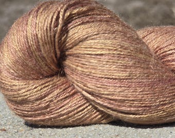 Hand Dyed Bamboo, Linen Yarn, Fingering Weight, 437 yds indie dyer