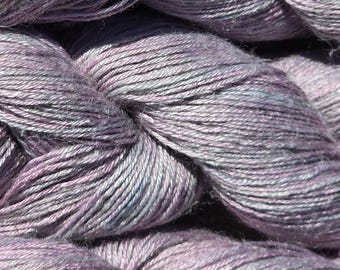 Hand Dyed Bamboo, Linen Yarn, Fingering Weight, 437 yds indie dyer