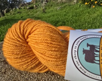 Non-super wash wool yarn, worsted weight, 109 yards, 4 ply, 50 g