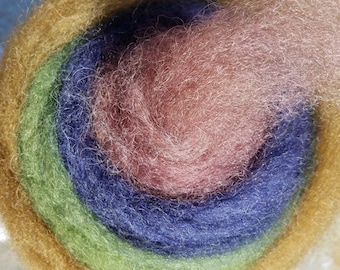 Border Leicester roving, hand dyed gradient roving bump, 9 ounces Border Leicester fleece, spinning roving, wool