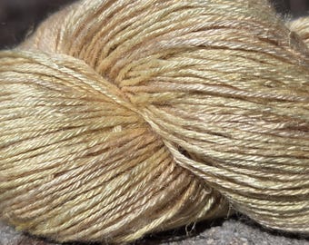 Hand Dyed Bamboo, Linen Yarn, Fingering Weight, 437 yds indie dyer