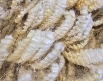 Border Leicester Raw Fleece, Spinning Fiber, 4 Pounds 6 ounces, Unwashed Wool