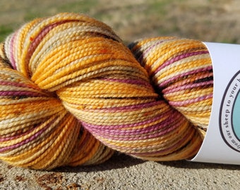 Superwash Merino, Nylon Sock Yarn, 400yds, fingering weight 2ply, hand dyed