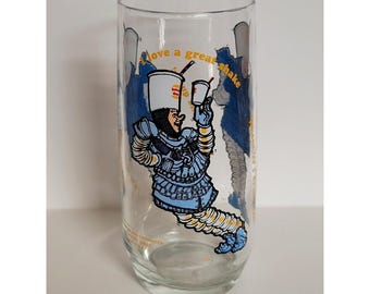 Burger King Sir Shake-A-Lot Glass 1979 Collector Series Vintage Food Advertising