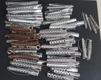 Lot 59 Vintage Hair Styling Clips Metal Curlers Goody Coif Tip Top Hollywood