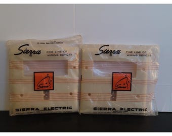 Sierra Electric Wiring Device Wall Plate Cover Vintage NOS Bakelite