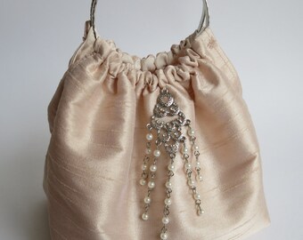 Bridal Clutch, Antique Pink Cocktail bag