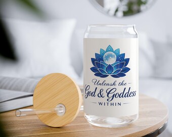 Lotus Mandala Unleash the God & Goddess Within Sipper Glass